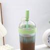 Leakproof Reusable Coffee Cup with Lid and Straw Odor Free BPA Free Tumbler for Gym Fitness Cold Smoothie Drinking