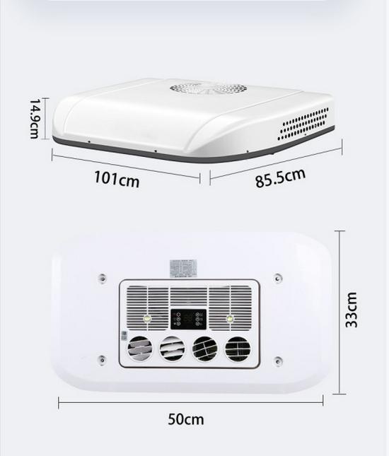 Top-Mounted 12V/24V All-in-One Air Conditioner for Trucks, RVs, and Refrigerated Vehicles