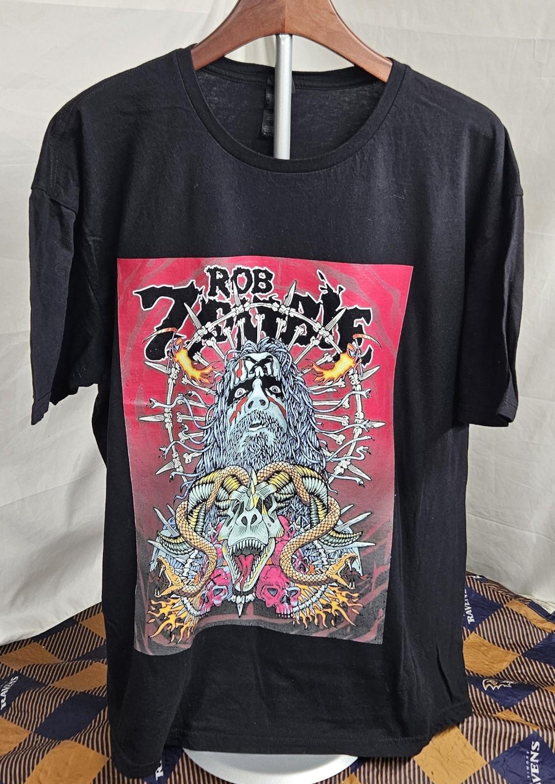 Rob Zombie Serpent Skull Graphic Unisex Size XL Black Unisex T-Shirt S