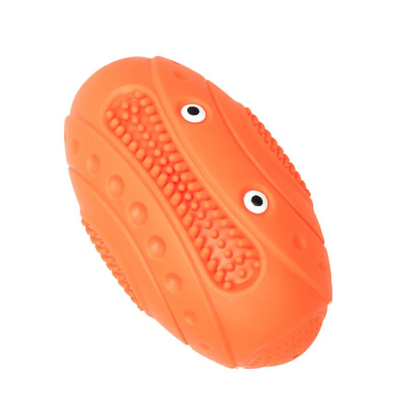 Rubber Rugby Balls Are Cute, Novel, and Durable. They Are A Great Tool for Grinding Teeth and Making Sounds To Relieve Boredom. They Are Dog Toys