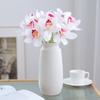Yousheng 6Pcs Simulated Cymbidium Bouquet Real Touch Artificial Flowers No Withering Fading Vibrant Color Fake Flower