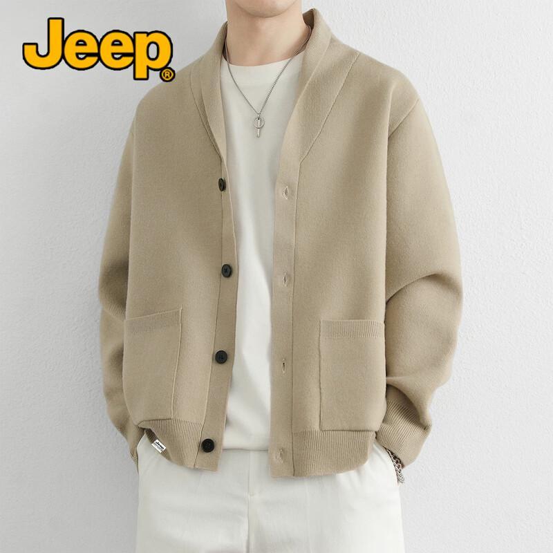 JEEP Men's Japanese-Style Knit Cardigan Sweater
