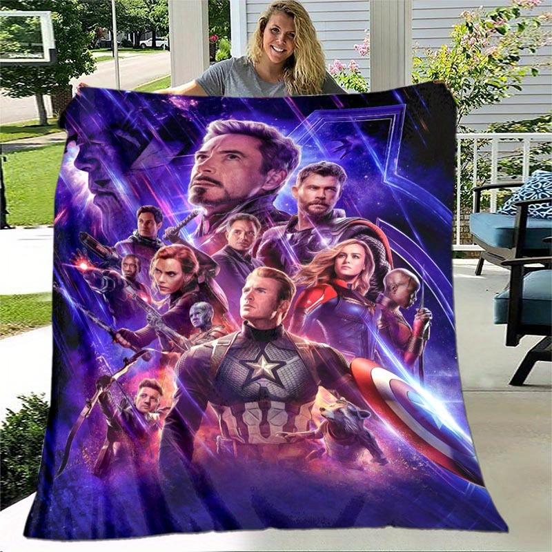 1pc Avengers Printing Blanket - Soft, All-Season Throw for Living Room, Bedroom,Personalized Gift with Adorable Cartoon Design