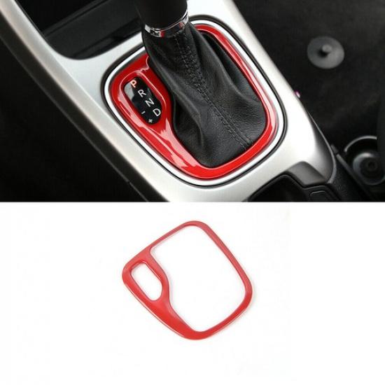 Central Console Gear Shift Frame Cover 1X For Jeep Compass 2017- Bright Red