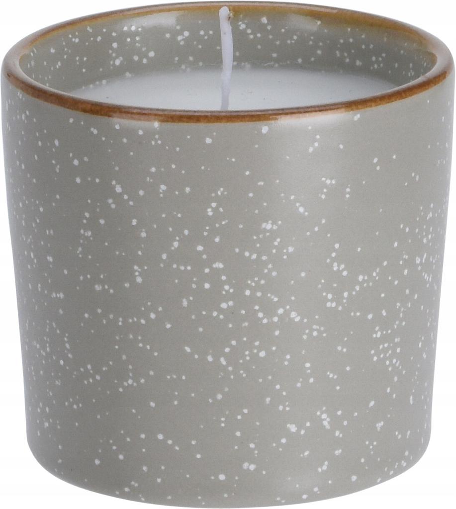 Decorative paraffin candle in stoneware 6 x 7 cm