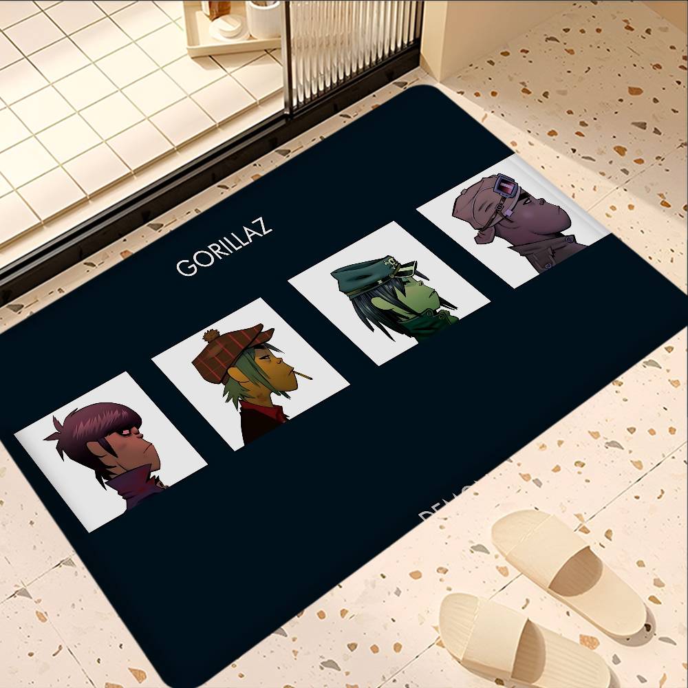 Virtual Band G-Gorillaz Floor Mat INS Style Soft Bedroom Floor House Laundry Room Mat Anti-skid Household Carpets