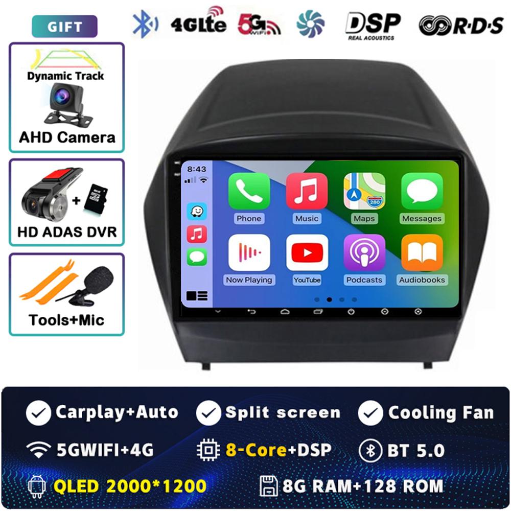 Android 14 Carplay Car Radio For Hyundai Tucson 2 LM IX35 2009 - 2015 Multimedia Video Player Navigation GPS Stereo 2Din DVD DSP