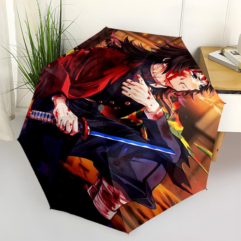 

1pc Anime Character Design Outdoor Umbrella - Automatic Opening/Closing with 8 Bone Iron Frame, Perfect for Fans, Travelers, Daily Use, and Gifts!V046