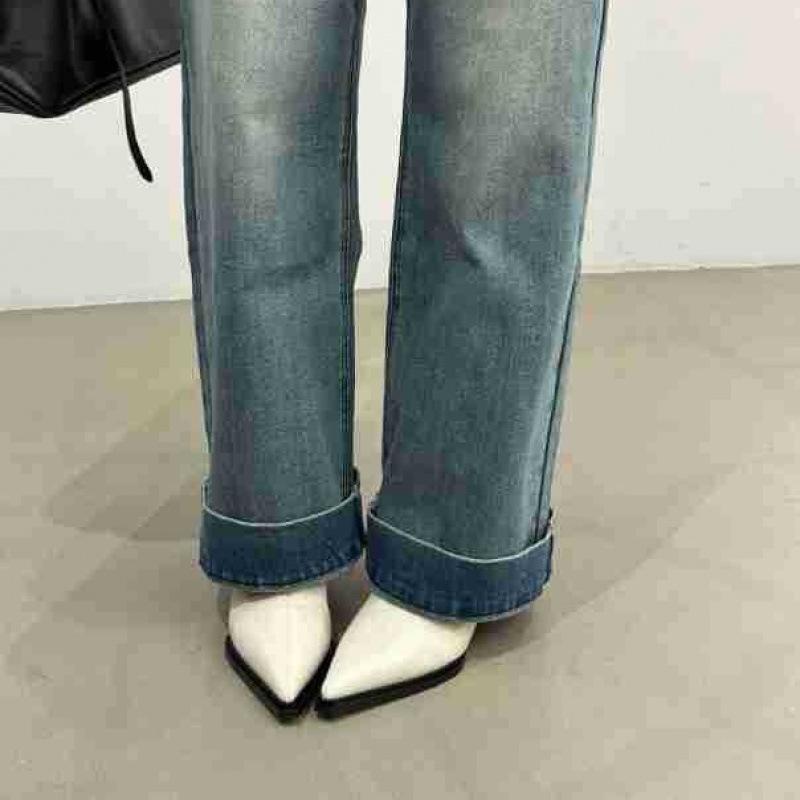 Pointed Short Boots Women's 2025 Autumn and Winter New Women's Boots Thick Heel Boots Short Boots Thin Boots Martin Boots Knight Boots