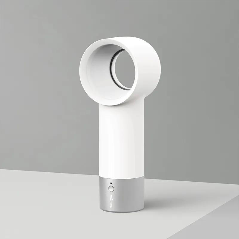 2024 Handheld Bladeless Fan Safety Strong Wind Low Noise Beautiful Portable Travel Use Fans Mini Desktop Fan Office Home Fans