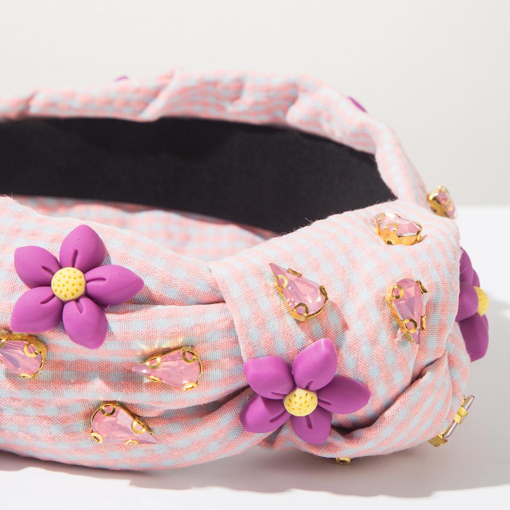 Fashionable and Sweet Style Rhinestone Flower Headband for Women, Unique Hair Accessory and Hair Clip