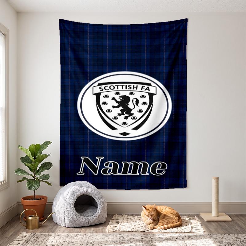 Scotland FC (1) Customizable name decorative wall tapestry ideal choice for wall decor in bedrooms living rooms dorms and home