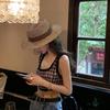 Panama Straw Hat With Butterfly Bow For Beach Vacation Sun Protection Summer Fashion
