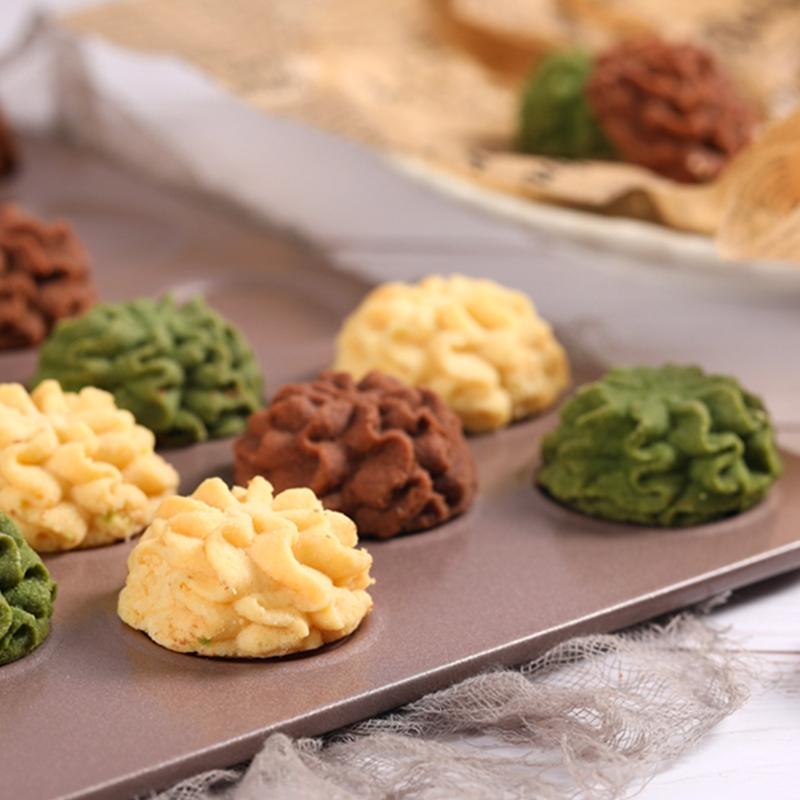 15 Cup Cookie Sheet Macaron Pan Baking Tray Cookie Sheet for Oven Baking Champagne Gold Baking Mold Macaron Baking Gift