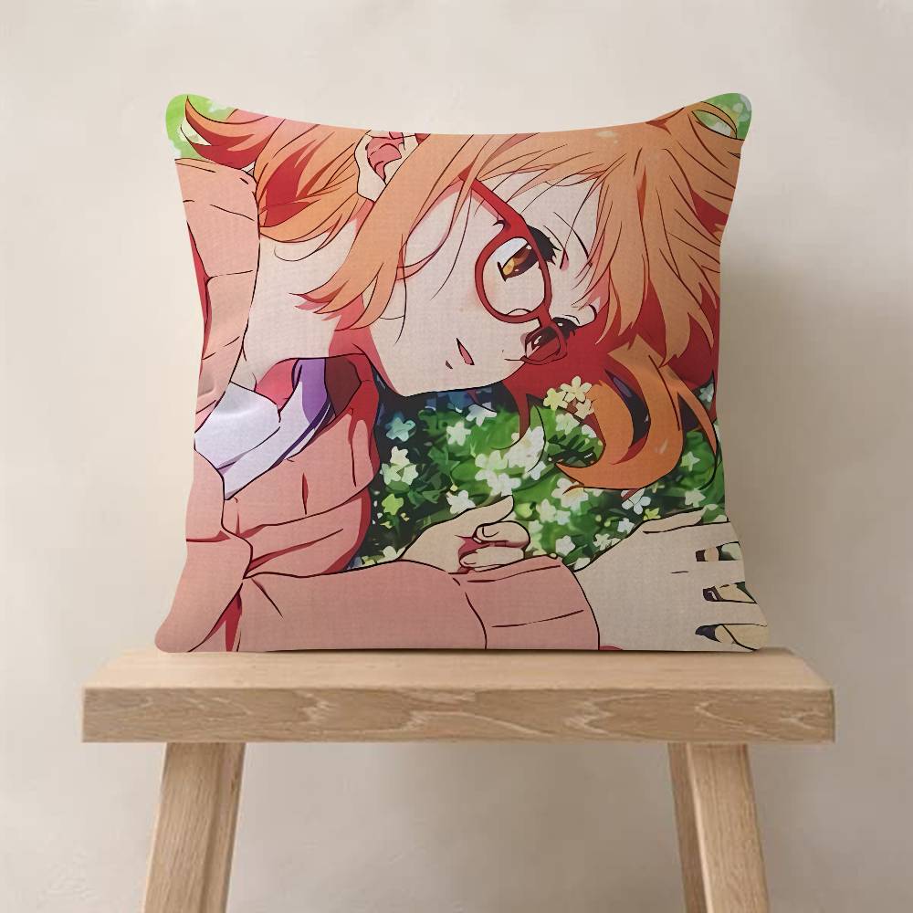 Japanese Anime Beyond The Boundary Cushion Cover Pillow Cover Decor Pillowcase Printed Cushion Case For Couch