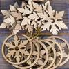 DIY Gifts Drop Pendant Christmas Tree Decoration Xmas Hanging Snowflake/Star/Angel Wooden Ornaments