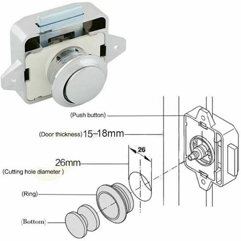 RV Button Catch Lock Screws Boat Button Cabinet Camper