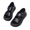 Internet Celebrities Popular Platform Sandals Women's Summer 2025 New Velcro Non-slip Soft Sole Mid-heel Skirt Casual Roman Shoes