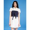 Shirt Collar Short Sleeve Flare Mini Dress White
