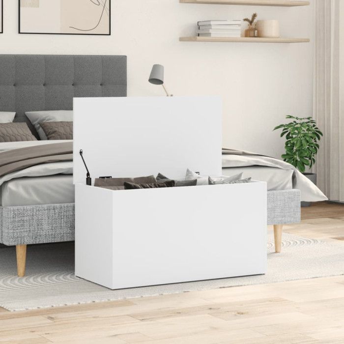 Storage Chest White - VIDAXL - 84x42x46 Cm - Engineered Wood