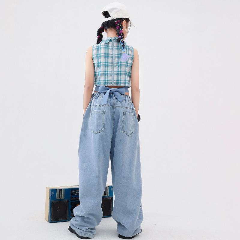 Jazz-Tanzkostüm-Set für Mädchen - Trendiges Sommer-Performance-Outfit für Kinder-Laufstegshows