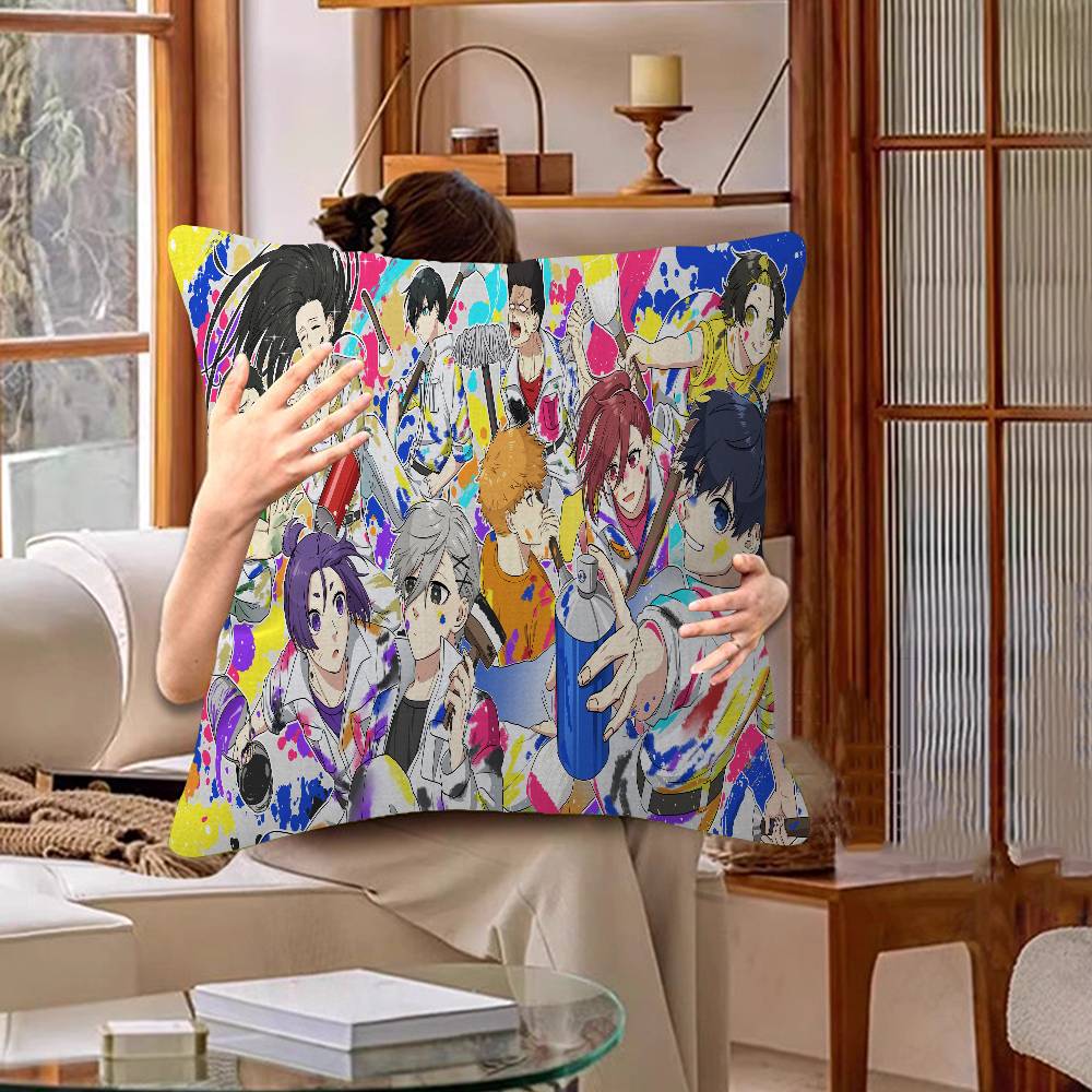

Japan Anime B-Blue Lock Office Cushion Pillowcase Car Cushion Cover45X45CM Lumbar Pillowcase Sofa Pillowcover 30cmx30cm