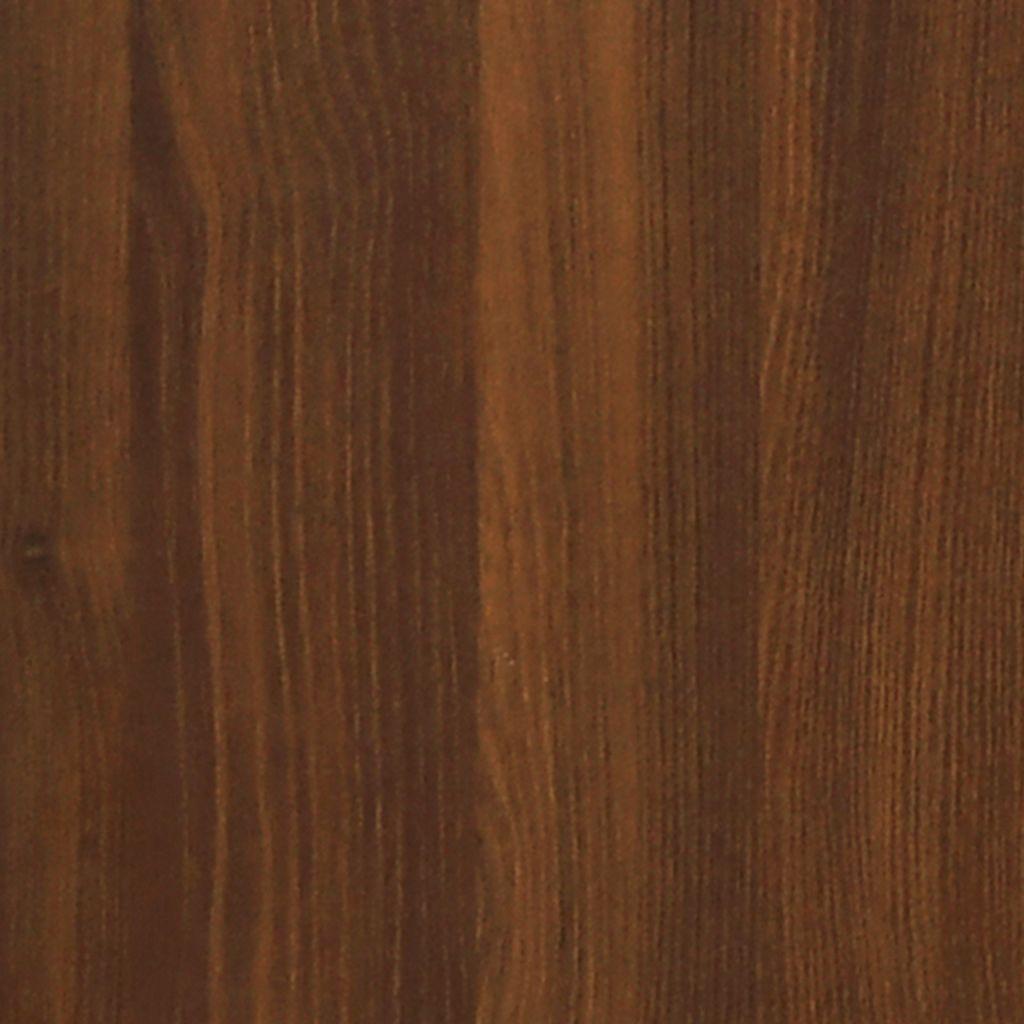 Shoe Cabinet with Mirror 3 Flip Down Compartments Brown Oak Effect