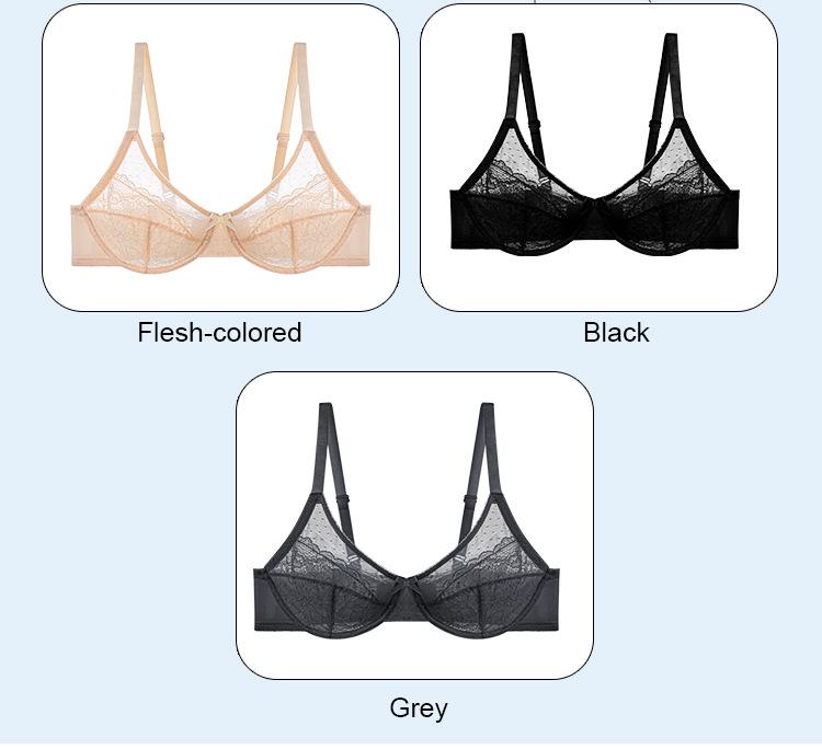 Francúzska sieťovaná push-up podprsenka pre plnoštíhle ženy - Sexy, jemná a s kosticami