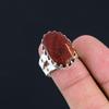 Red Snakeskin Jasper Stone 925 Sterling Silver Solitaire Ring Jewelry Size 8.5