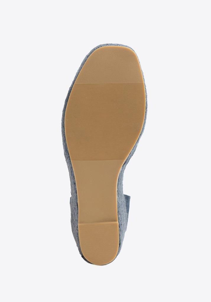 Espadrilles compensées à lacets pour femme Wittchen, Bleu marine, Matière synthétique