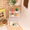 Iron Miniature Plant Holder For 1/12 Scale Doll House Scene Setting Display with Potted Flower for Living Room Decors