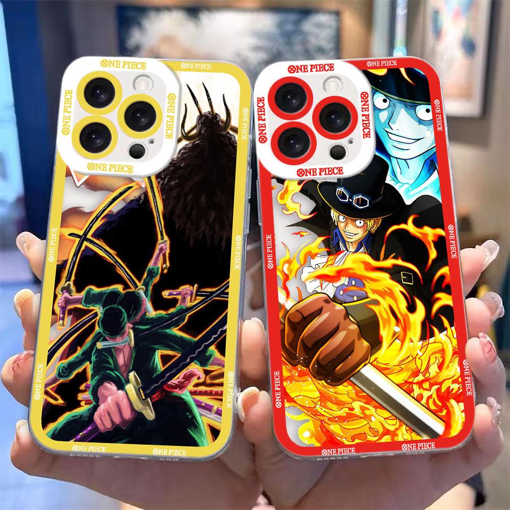 One P-Piece Luffy Zoro Ace Sanji Cover Clear Phone Case For Redmi Note 15 14 13 12 11 11T 11S 10 9 10S 9S 8 Pro Max Plus Case