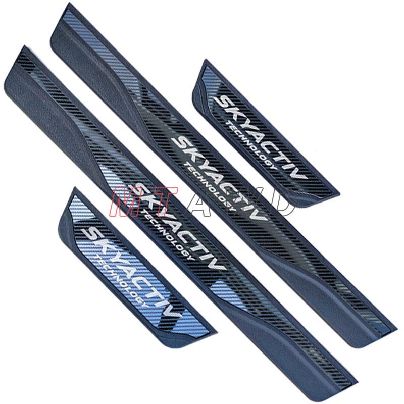 Per Mazda CX-5 CX5 KE KF Accessorio 2012-2024 2025 Auto Carbonio Soglia Porta Battitacco Raschiatura Piastra Protezione Pedale Copertura Trim Styling