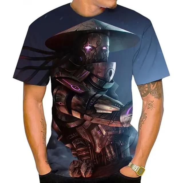 Summer New Men's T-shirt 3D Printed Cool Anime Hero Loose Versatile Round Neck Large Size Short Sleeve T-shirt