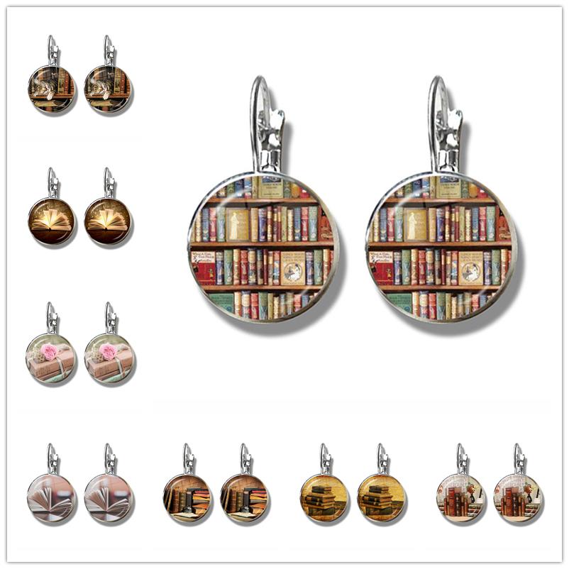 Neue Mode Retro Bücher Foto Ohrringe Bücherliebhaber Ohrringe Schmuck Bibliothekare Geschenke Schriftsteller Studenten Lehrer Bücher Nerds Geschenke