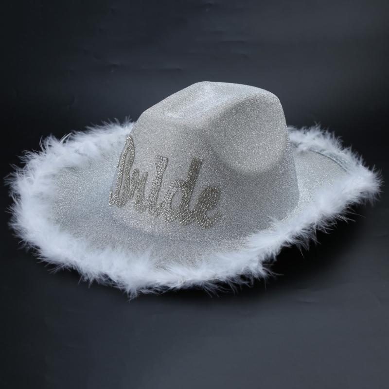 Bride Hat Bride Cowgirl Hat Bridal Party Bachelorette Party Hat Bride Cowboy Hat