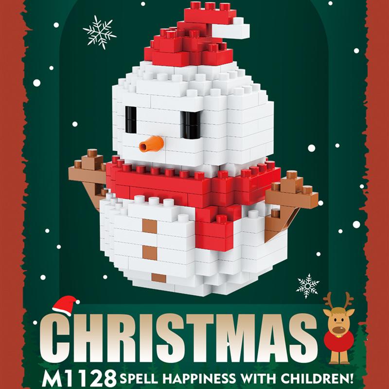 Christmas Village House Moc Building Blocks Toys for Children 8 To 12 Years Old  Mini Blocks Construction Set Santa Claus Bricks