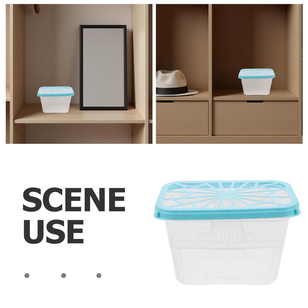 8pcs Reusable Moisture Absorber Box Empty Dehumidifier Container For Closet Bathroom Wardrobe Storage Refillable Plastic