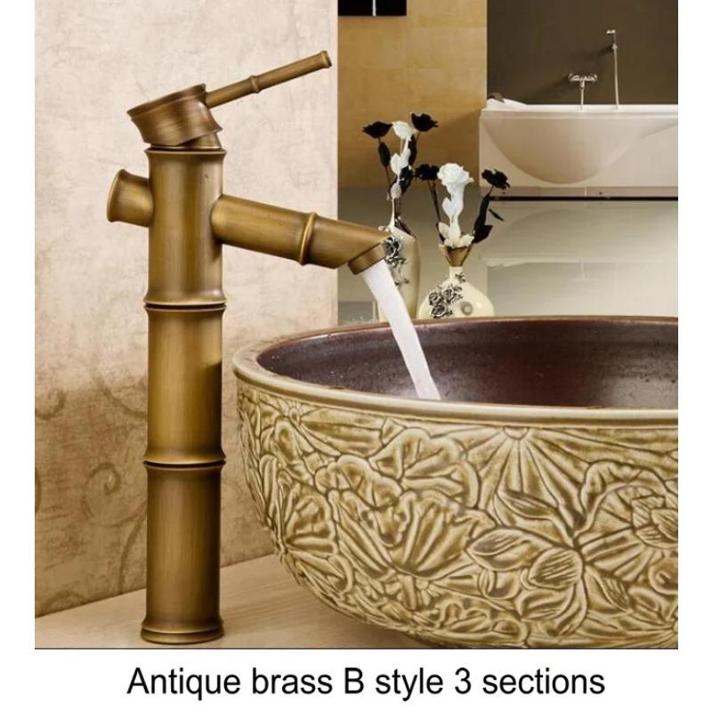 Antique Brass Bronze Black Finish Bathroom Basin Hot&Cold Mixer Tap High Quality Waterfall Faucet