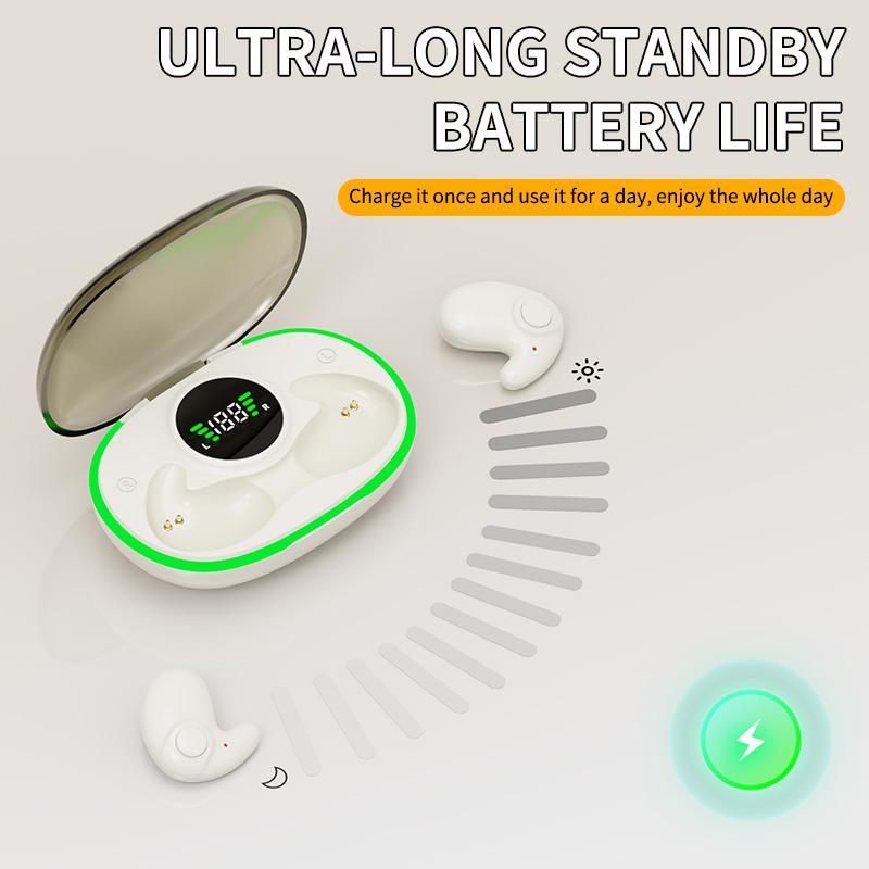 Bluetooth 5.3 Earphones Invisible Sleep Earbuds Mini Wireless Headphones  Waterproof Noise Reduction Touch Control Headsets