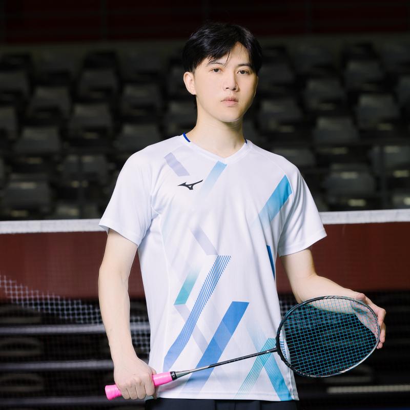 Mizuno Quick-Drying Breathable Sports Short Sleeve T-Shirt Unisex Tops Bleached-White C2CA53Z501