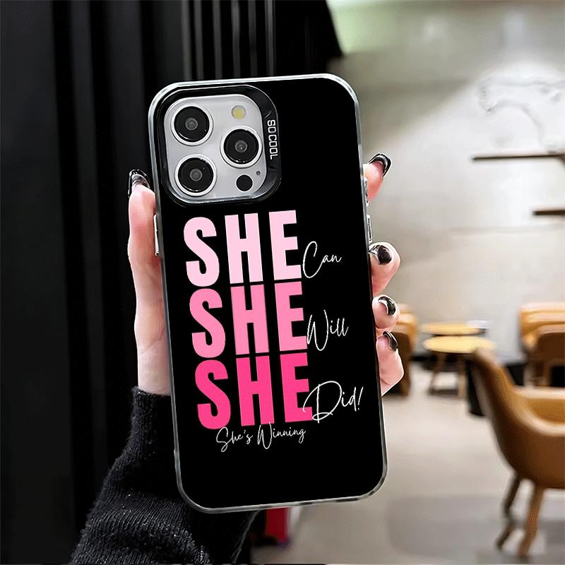 Girl Boss Lady Pink Soft Phone Case for iPhone 15 16 17 Pro Max 17Air 16E 14 Plus 13 12 Mini Shockproof Cover Back Shell