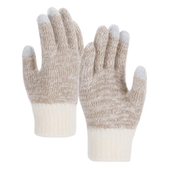 Winter Warm Gloves Women Men Touch Screen Gloves Knitted Thickened Gloves with High Elastic Cuffs for Outdoor Travel Cycling