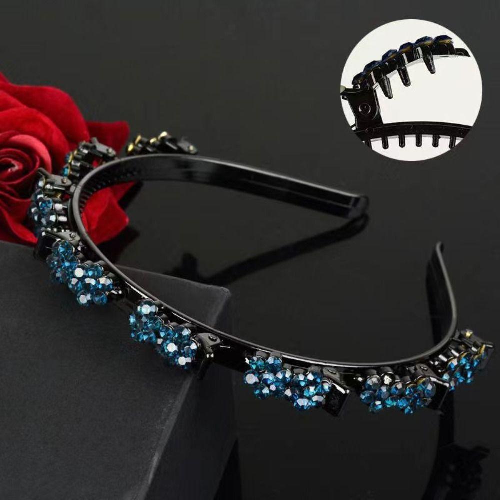Plum Blossom Hair Bands with Clips Elegant Toothed Clip Braided Hairband  Gifts