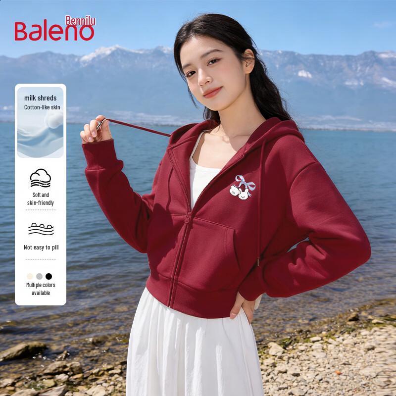 

Baleno Women s Short Cherry Bear Hooded Cardigan 2XL