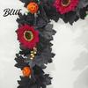 Realistic Floral Ornaments Halloween Artificial Maple Leaf Vine Decor Fall Wall Hanging Garland Silk Flowers for Party Scene Spooky Thanksgiving