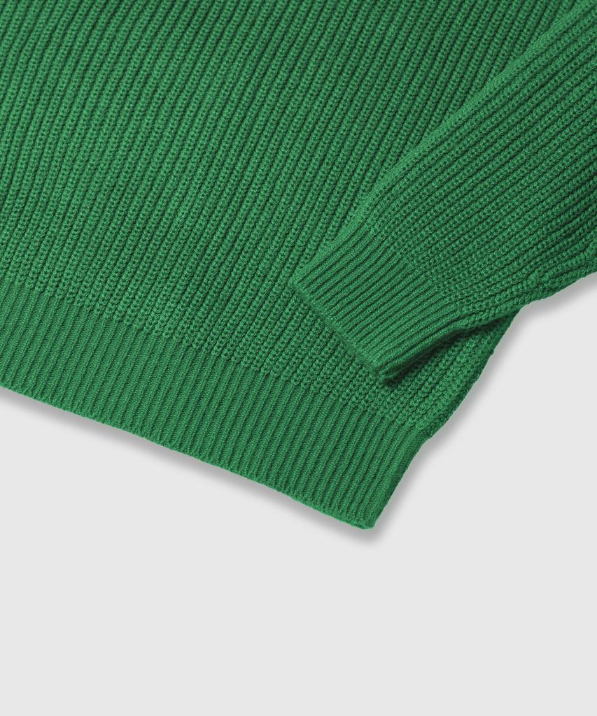 LEMAIN SECOND Oversized Voluminous Washable Crew Neck Hazzi Knit [Green]