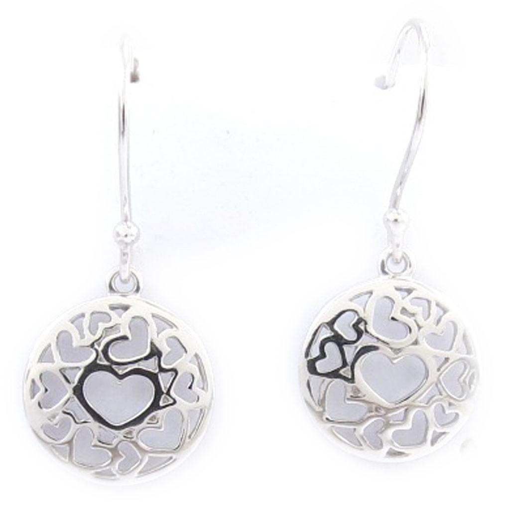 Les Trésors De Lily [J9411] - Silver 'Love' Earrings Silver (rhodium Plated) - 13 Mm