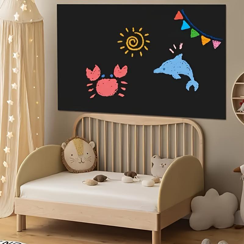 

Removable Children s Graffiti Wall Blackboard Stickers, School Teaching Soft Whiteboard, Kindergarten Training Green Board Stickers, Wall Stickers 23.62*39.37inch