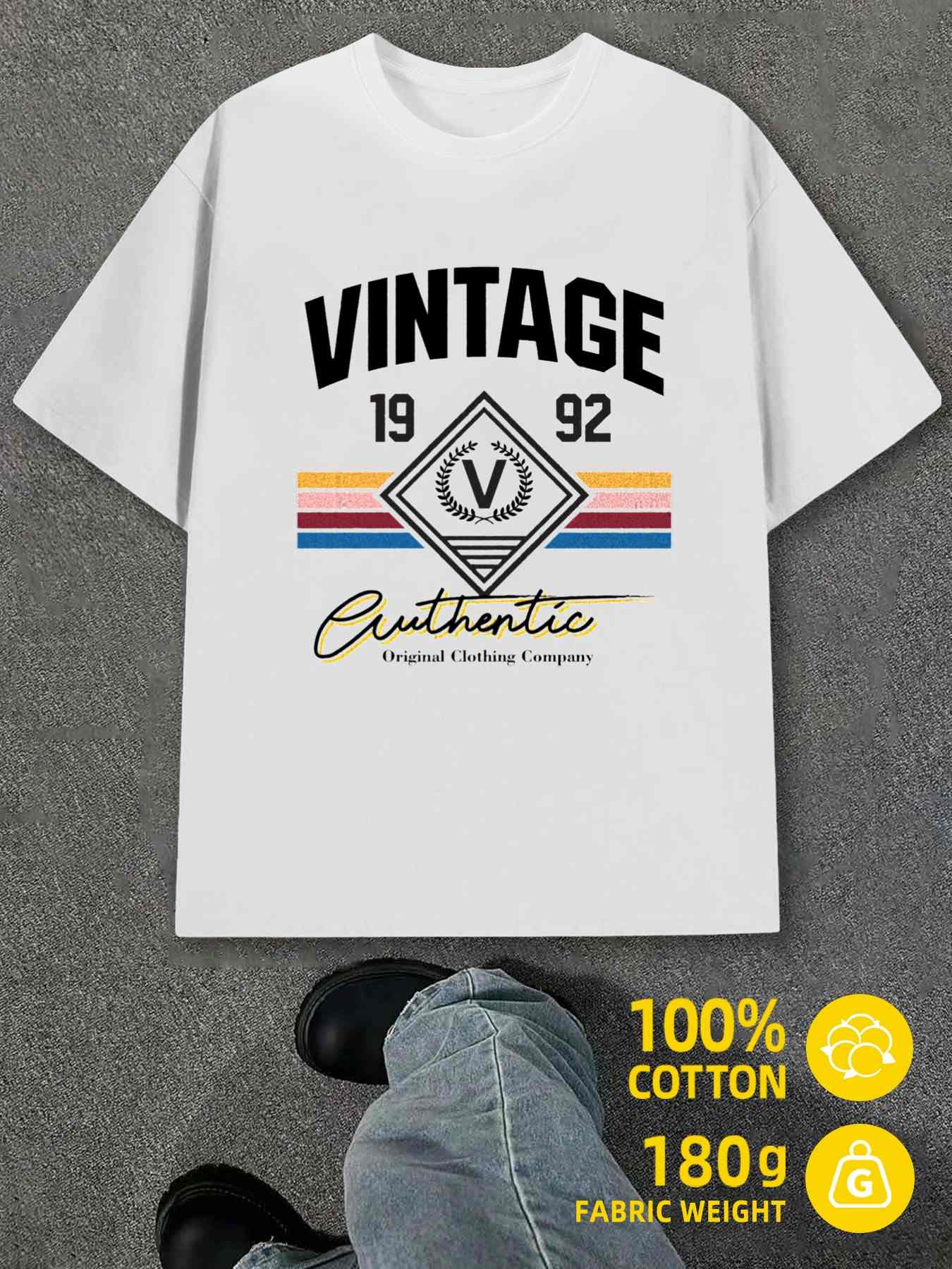 T-Shirt Y2K Vintage 1992 Shirts White S